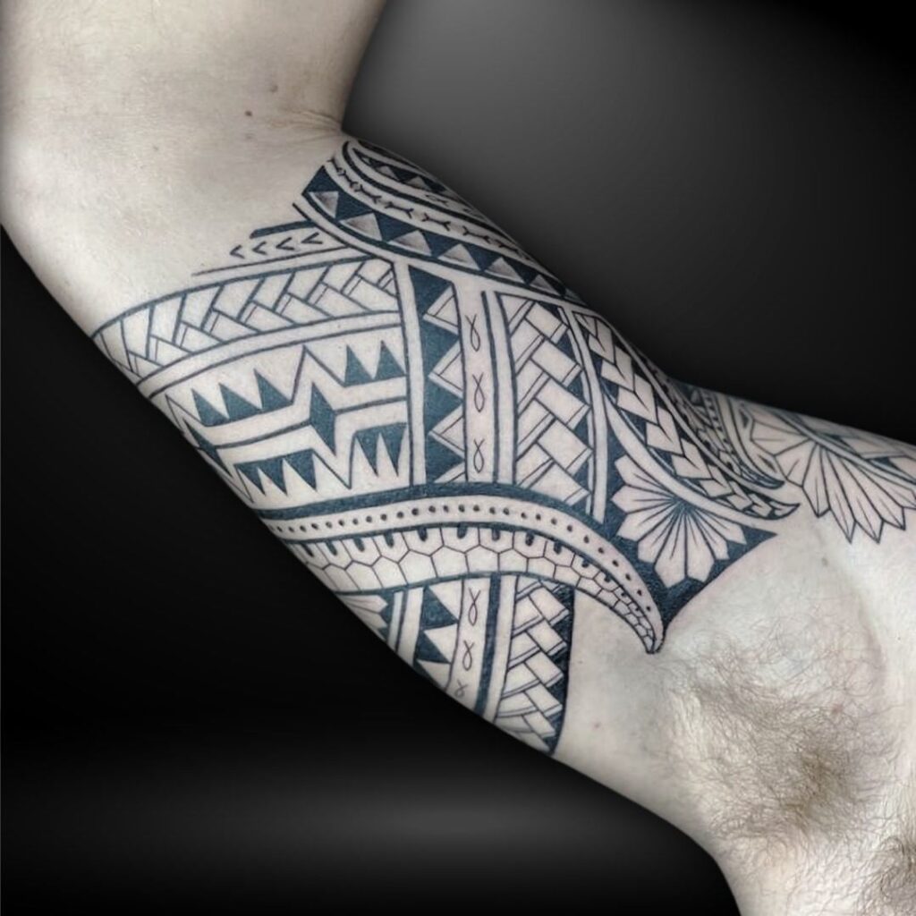 Tribal Blackwork Tattoo by Best Tattoo Artist in Bali