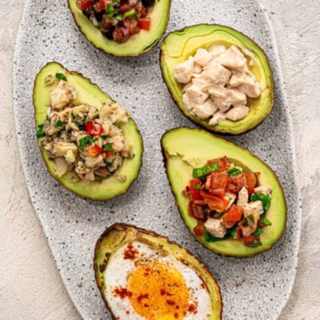 breakfast with avocado boat on low-carb resipes