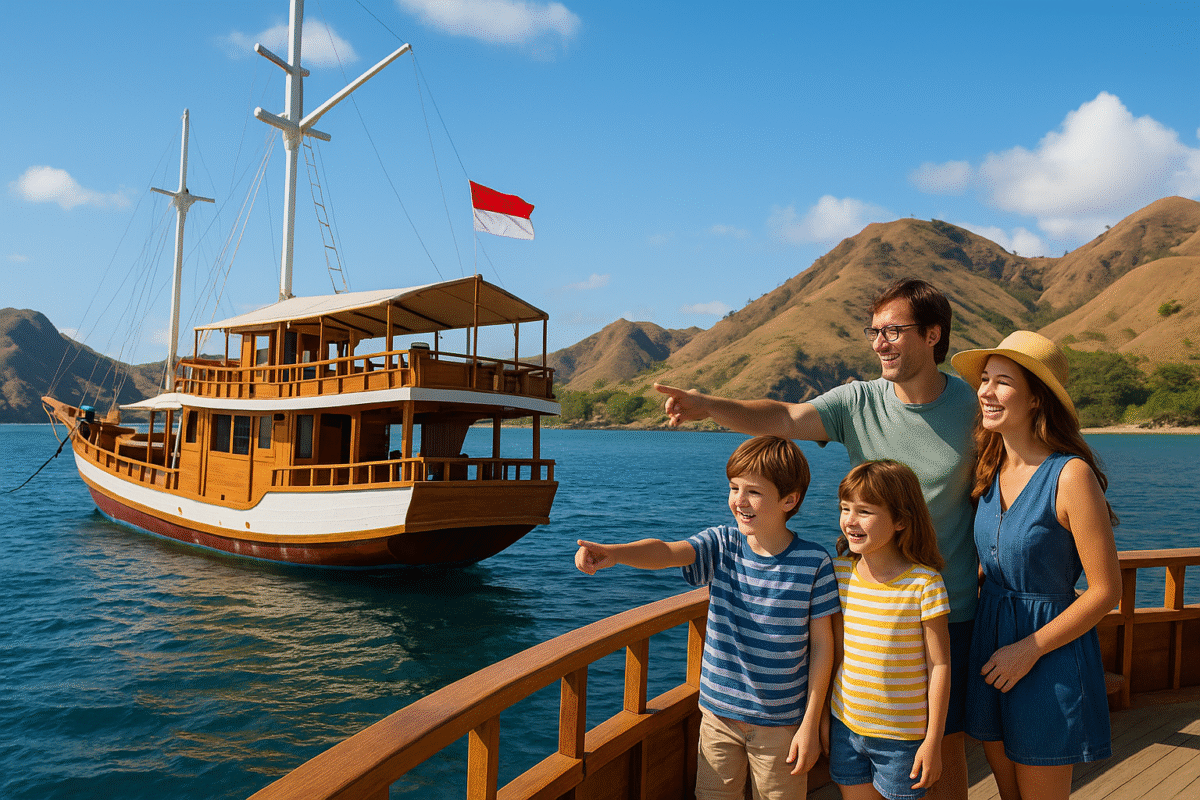 Komodo boat tour for families